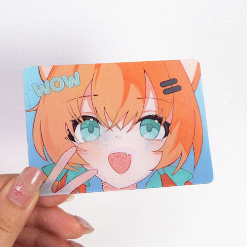 Custom Lenticular Flip Photo Cards product example