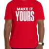 Custom Gildan Softstyle Jersey T-shirt - Red custom print example; your uploaded design replaces the example artwork