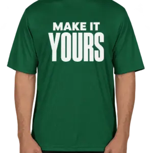 Custom Team 365 Zone Performance Shirt - Sport Forest custom print example; your uploaded design replaces the example artwork