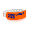 Custom Wide Vinyl VIP Wristbands custom printing example