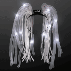Custom White LED Noodle Headbands - product example