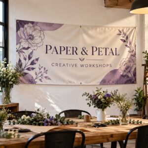 Polyester Fabric Indoor Banners illustrative customer design