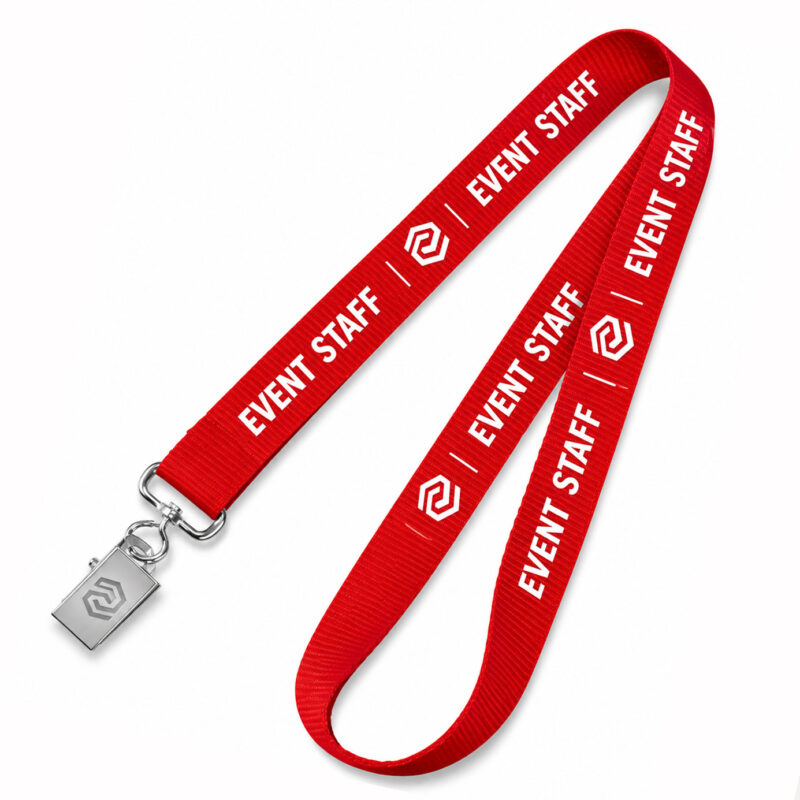 Custom Screen-Printed Polyester Lanyards custom printing example