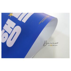 Photographed paper fan banner sample
