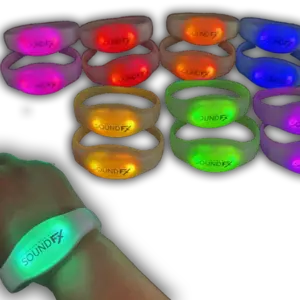 Custom Synchronized Silicone LED Wristbands