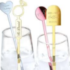 Wedding stirrer design reference: heart, engagement ring and monogram shapes