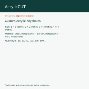 Custom Acrylic Keychains — configuration guide